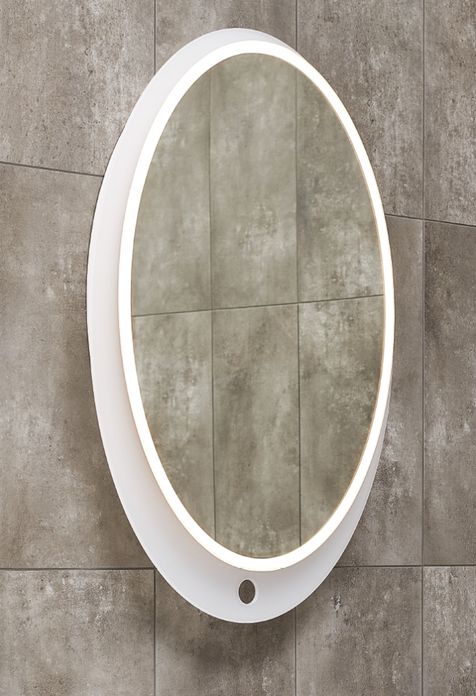 Lustro wysuwne z sensorowym włącznikiem oświetlenia